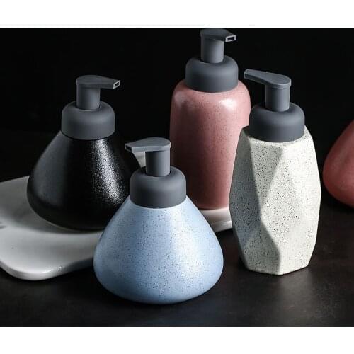 Ceramic Lotion Bottle Bathroom Shower Gel / Shampoo / Facial Cleanser Dispenser Bottle Out Portable Lotion Bottle Accessories