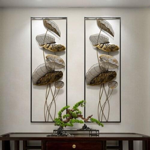 Creative 3D lotus leaf Home decoration wall Aesthetic room decor New Chinese Vintage Home room decor Room decoration accessories