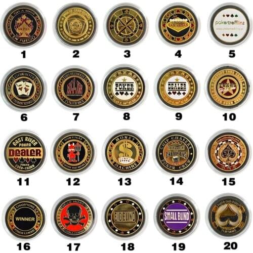 Metal Poker Guard Protector Porker Cards Stars Metal Souvenir Craft Poker Chips Dealer Coins Poker Game Hold'em Accessory