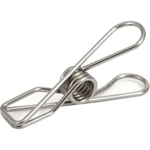 20 Pcs Multipurpose Windproof Clothespin Stainless Steel Marine Grade Durable Pegs Metal Hanging Clips for Clothes Towel
