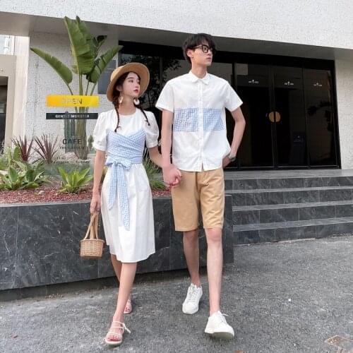 The couple outfit actual shoot 2021 summer dress dress blouse suit couples clothes couples clothing