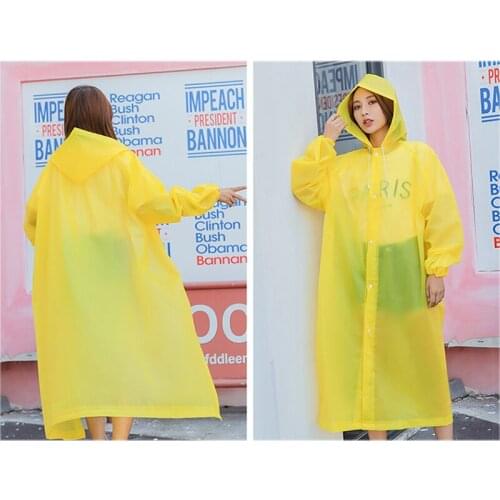 New Hot Rain Coat EVA Rain Poncho for Women and Men Emergency Rain Gear Jacket for Theme Park Hiking Camping SMR88