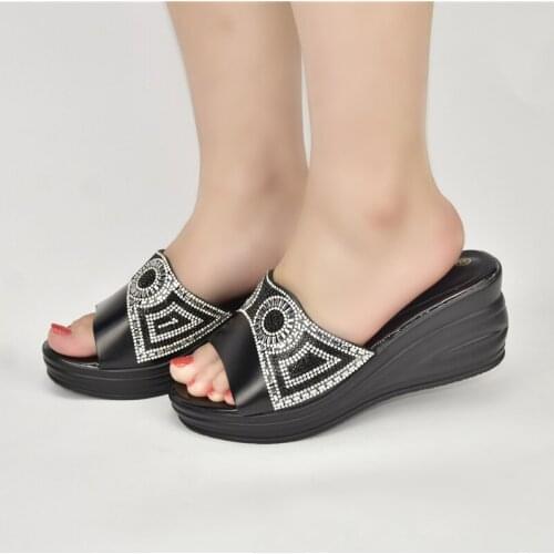 New arrival womens shoes African womens shoes decorated with rhinestones Low-heeled Italian party high-heeled shoes