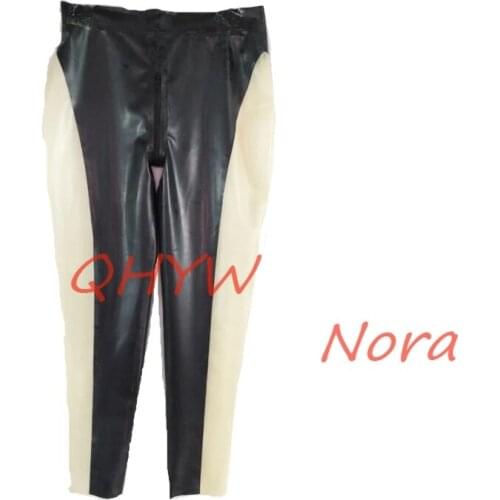 New Style Unsexy Fetish Latex Sexy Trousers Femals Males Rubber Latex Pants Black and Transparent color Custom made