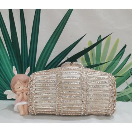 Pink Luxury Diamond Womans Party Wedding Bridal Sweet Clutches Bags Crystal Prom Purse Formal Dinner Ladies Rhinestone Handbags