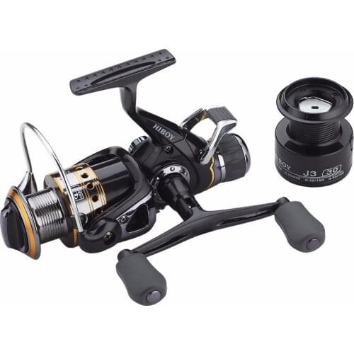 Carp Spinning Fishing Reels, Left/Right Handle Metal Spool, 9+1BB, Stainless steel Shaft, Rear Drag Wheel, 1 Spare Plastic Spool