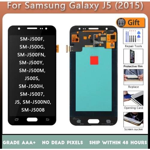 Super AMOLED For Samsung Galaxy J5 J5007 J500H J500M LCD Display Touch Screen Digitizer Mobile Phone LCD Screens Accessories