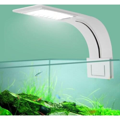 Super Slim LED Aquarium Light Aquatic plants Grow Light Waterproof Clip-on Lamp