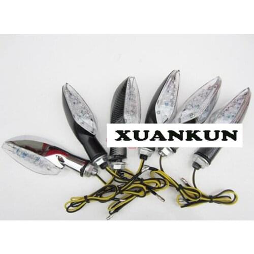 XUANKUN SUVs Motorcycle Turn Signal Lights Modification LED Turn Indicator Lights Turning Metal