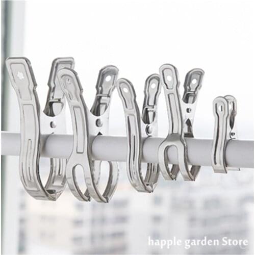 1PC/lot Metal Clothes Peg Stainless Steel Clothespins Beach Towel Clips for Household Quilt Bed Sheet Clips Clamps Laundry