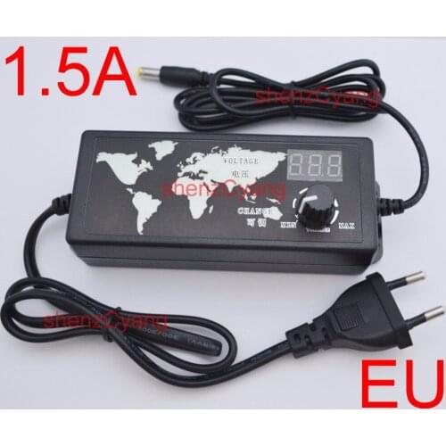 100PCS adjustable 3V-24V adapter with display screen of voltage3V/4.5V/5V/6V /9V /13.5V/15V 18 -24V 1.5A power supply adatper