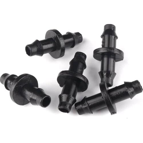 1000pcs/lot 4/7mm Hose Connectors Home Garden Automatic Watering Tube Joints Greenhouse Micro Irrigation Pipe Straight Connector