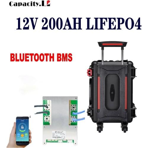 12V Lifepo4 200ah rechargeable battery lifepo4 lithium battery 300A battery pack 400ah Bluetooth outdoor car spare battery