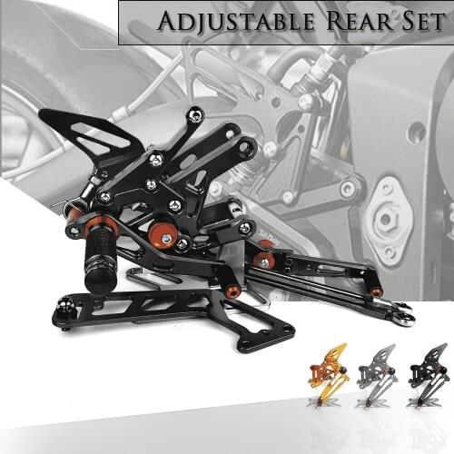 Motorcycle Accessories CNC Aluminum Footrest Rear Set Adjustable Rearset Foot Pegs for YAMAHA MT10 FZ10 MT-10 FZ-10 2016-2019