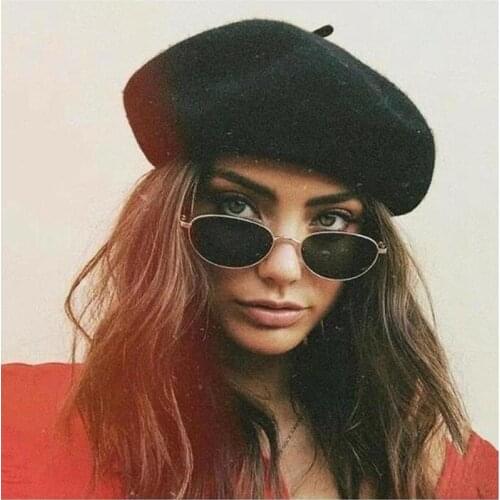 Winter Warm faux Wool Beret Women Girls French Artist Beanie Hat Cap red black purple beige orange Kawaii Flat Top caps warmers