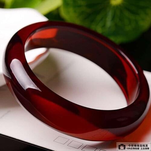 Genuine Natural Amber Bangles Women Men Fine Jewelry Real Baltic Sea Blood Amber Bracelet Gifts For Ladies Accessorie Jewellery