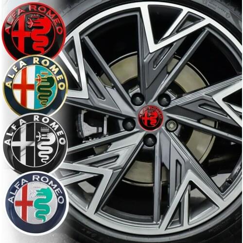 Car Wheel Rims Hub Center Decoration Decals Logo Sticker For Alfa Romeo Giulietta GT 159 147 156 Mito Brera Giulia F1 Stelvio