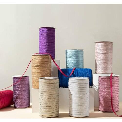 6mm flat cuff elastic band, thin stretchable belt, high elasticity reflective rubber band with trousers, garment accessories