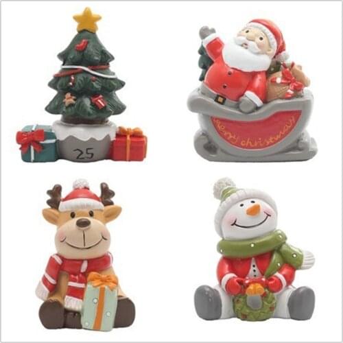 3D Christmas Tree Shape Silicone Christmas Elk Candle Molds Silicone Soap Mold Snowman Cake Molds Christmas Decorations For Home