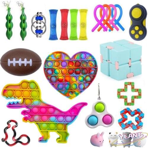 Fidget Toys Anti Stress Set Stretchy Strings Gift Pack Adults Children Squishy Sensory Antistress Relief Figet Toys