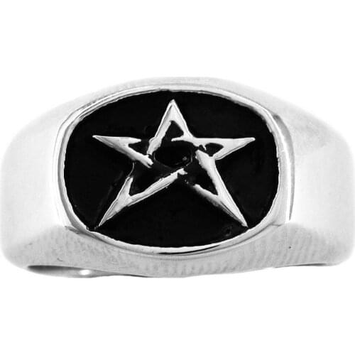 FANSSTEEL Stainless Steel Jewelry Star Ring FSR09W27