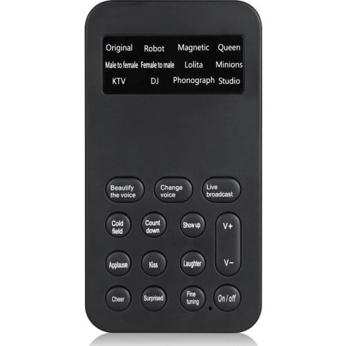 Mini Voice Changer Sound Effects Machine Audio Card Sound Changer 8 Sound Effects for Live Streaming Online Chatting Singing