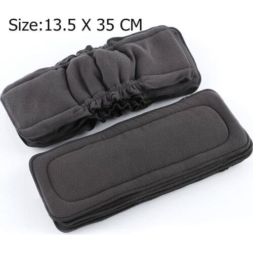 Ohbabyka Reusable Diapers Microfiber Inserts Bamboo Charcoal Fralda Brand Reusable Nappy Washable Inserts for Baby Pocket Diaper