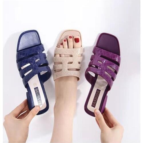 Fashion Durable Thick Heel Cool Womens Slippers Casual Shoes for Girls