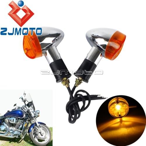 Motorcycle Turn Signal Lights Amber Light Turn Indicators Turn Signals For Honda VTX 1800 TYPE C R S N F T RETRO Custom