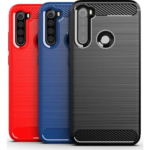 Luxury Case for Xiaomi Redmi Note 8 8T Cover Carbon Fiber Texture Brushed Case for Redmi Note 8 Pro Shockproof phone Cover