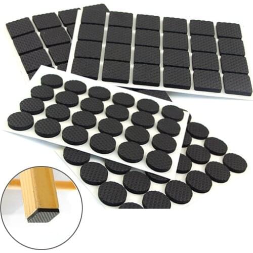 Black White Self Adhesive Protection Rug Anti Scratch Floor Protectors Chair Table Foot Covers Anti Slip Furniture Leg Caps
