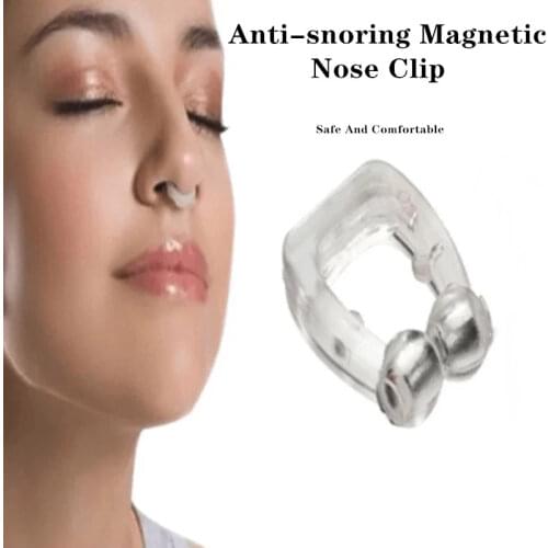 Silicone Magnetic Anti Snore Stop Snoring Nose Clip Sleep Tray Sleeping Aid Apnea Guard Night Device with Case