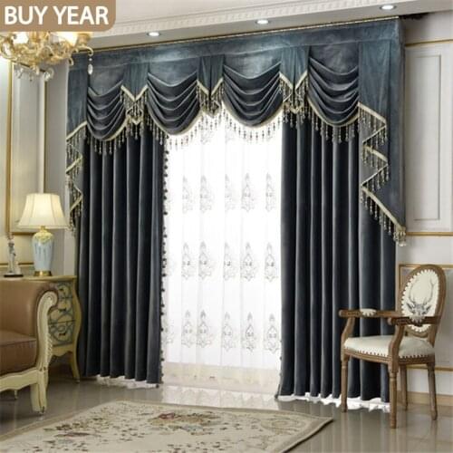Modern Curtains for Living Room Dining Bedroom Dutch Velvet Curtains Fabric Gray Dutch Velvet Curtains Valance Curtains Tulles
