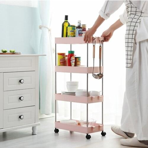 Toilet Bathroom Slotted Storage Rack Kitchen Narrow Cabinet Refrigerator Washing Machine Living Room Floor Type Slotted Rack