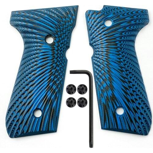 1pair G10 Grips 92fs Grips , 92 Fs, M9, 92a1, 96a1, Full Size Gun Grips with Screws , Sunburst Texture