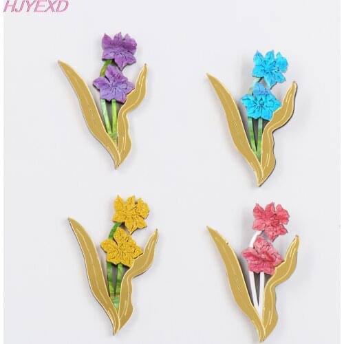 1pieces) March birth flower Brooch (No pin) Laser Cut Floral Acrylic Jewelry