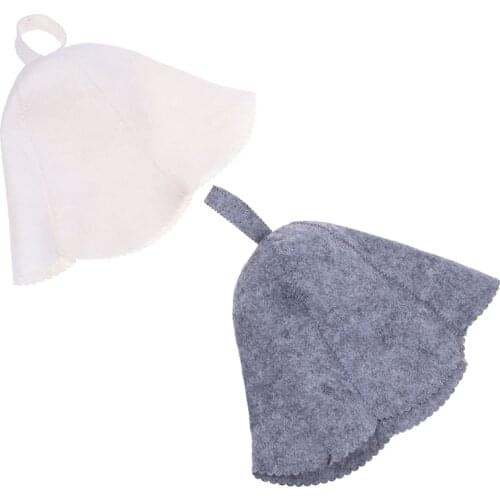 24 x 22cm New Felt Head Protection Bath Anti Heat Russian Style Shower Cap Sauna Hat Free Size 1Pc