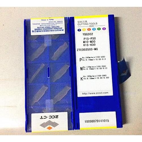 10pcs Tungsten Carbide parting tools ZTFD0303-MG YBG302 GROOVING inserts turning tools