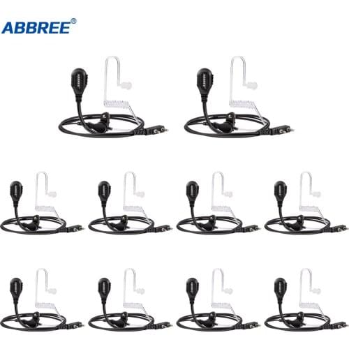 2 Pin Covert Acoustic Air Tube Mic Microphone Earphone Earbud Headset Earpiece Headphone For Kenwood Baofeng Walkie Talkie Radio