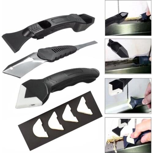 3Pcs/Set Silicone Scraper Caulking Grouting Sealant Finishing Cleaning Tool Kit Kitchen Window Cleaner Scrapers Set Drop Ship