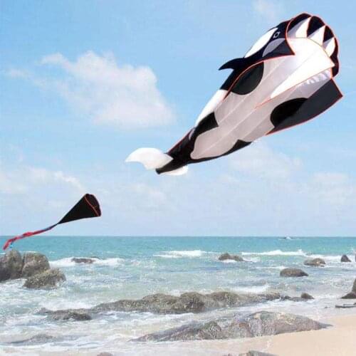 3d Cartoon Whale Software Kite Polyester Outdoor Kites Flying Toys For Children Professional Power With Control Bar And Line