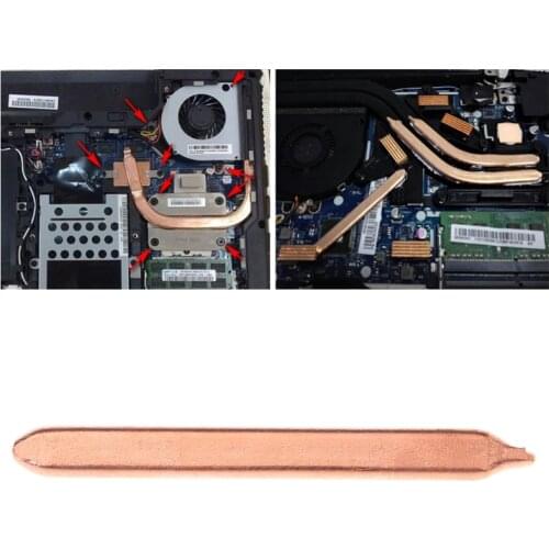 80/130/170/220/300mm Pure Copper Tube Flat Heatsink Cooler For Laptop Notebook