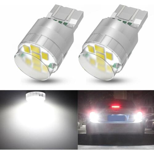 BMTxms 2pcs T20 W21/5W 7443 7440 LED Canbus Light For Lada Kalina Granta Vesta Niva DRL LED Bulbs 12V 6500K White Super Bright