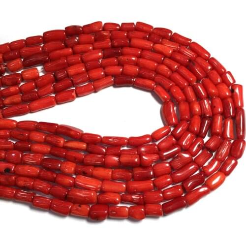Natural Stone Coral Beads 4x6mm Loose Beads Isolation Beads for Jewelry Making DIY for Bracelet Necklace Accessorie