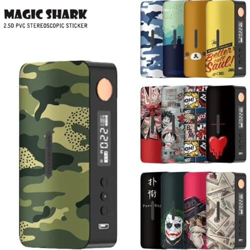 Magic Shark Fashion Heart Cute Bear Military Dollar Cat PVC Case Cover for Vaporesso Gen X Film Sticker Tape for Gen X