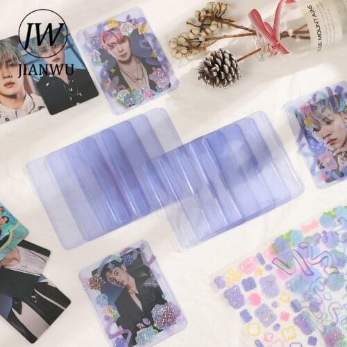 JIANWU 10 Pcs PVC Transparent Card Holder Large Capacity Storage Book Credit Bank ID Card Business Card Holder Organizer Package