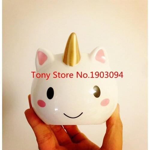 48pcs/lot Cartoon Unicorn Mug 3D Ceramic Coffee Cup Children Girl Creative Cute Gift Wild Finding Rainbow Horse Cup Water Cups