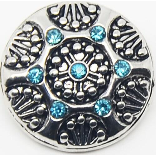 Metal Snap Button Charms Crystal Styles Snap Button For Women Men Jewelry