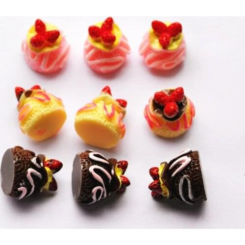 30pcs DIY Miniature Artificial Fake Food Cake Resin Cabochon Scrapbooking for diy decoration