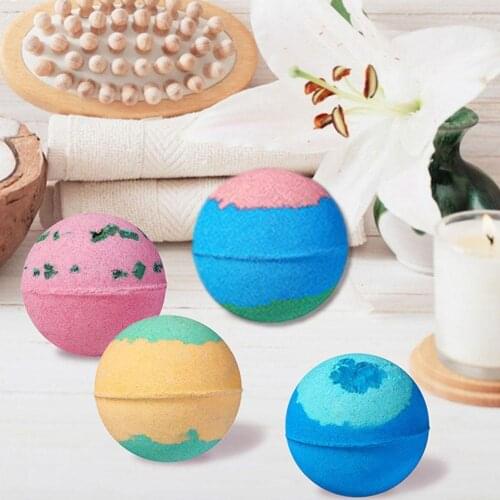 32g Plant Essential Oil Bubble Bath Ball Bathing Foot Bath Bath Ball Two-color Explosion Multi-bubble Bath Salt Ball
